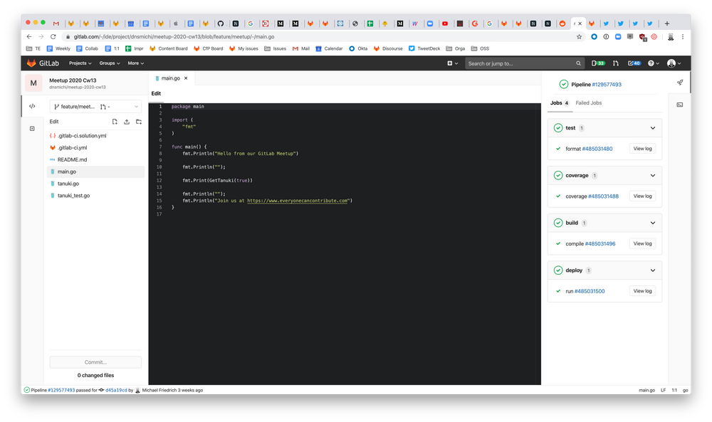 Dark mode for the Web IDE in GitLab